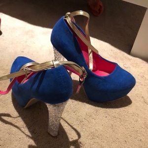 Unique blue heels